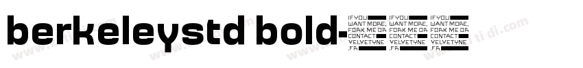 berkeleystd bold字体转换